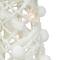 23.5", 31.25", & 39.25" Pre-Lit White & Silver Cone Artificial Christmas Tree Set, Clear LED Lights